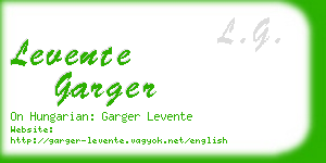 levente garger business card